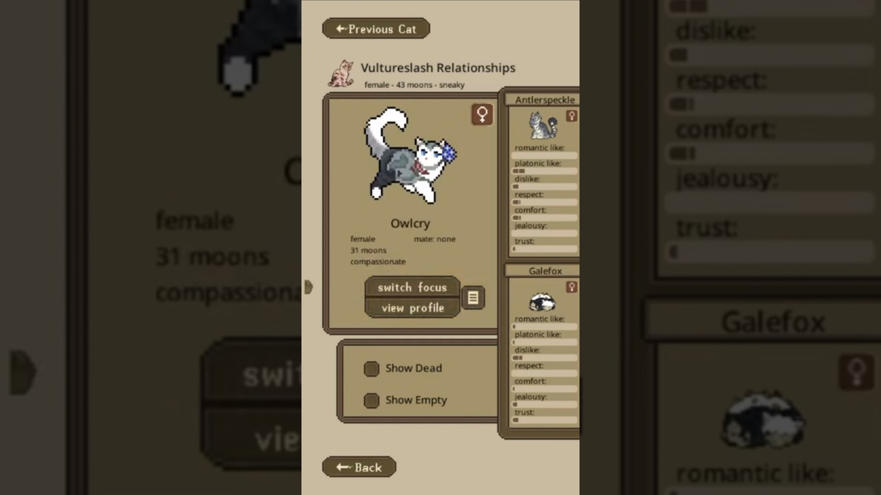 I’m SO bad at remembering genders in ClanGen oh my lord