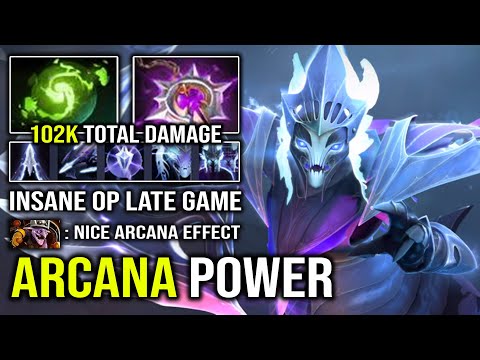 The Power of the NEW Arcana Frosty Spectre 102K Total Damage with Nullifier & Refresher Orb DotA 2