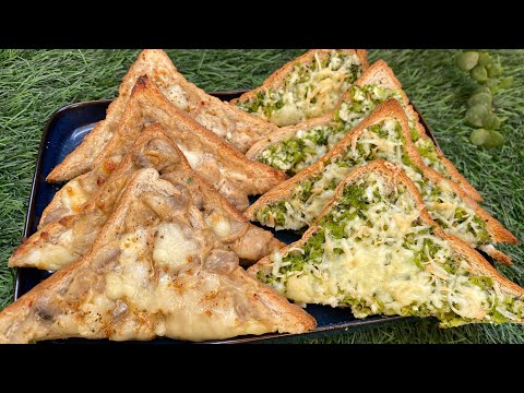 Cafe style Mushroom and Broccoli toast ll cafe recipes
