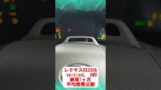 購入検討者必見！【レクサスRX350h versionL AWD】納車1ヶ月の平均燃費公開。あくまでもご参考程度で…　#shorts