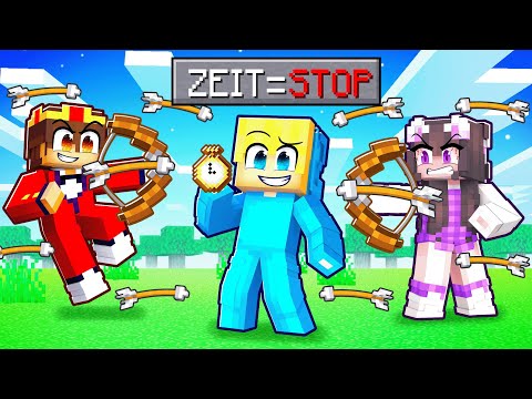 Sie VERFOLGEN mich, aber ich kann DIE ZEIT STOPPEN in Minecraft!