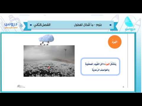 الثالث الابتدائي | الفصل الدراسي الثاني| العلوم | مااشكال الهطول؟