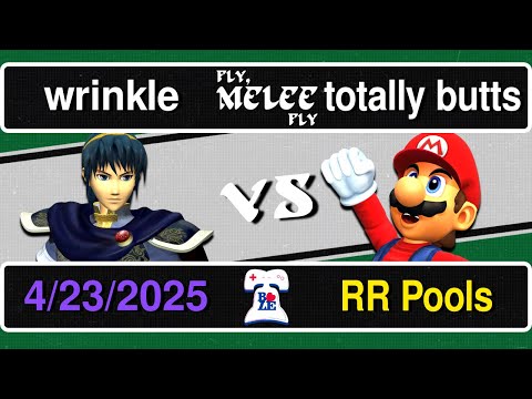 Fly, Melee Fly #28: wrinkle (Marth) Vs. totally butts (Mario) - RR Pools