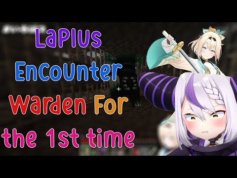 Laplus Encounter Warden for the 1st time because of Iroha in New Hololive Minecraft Server!!!