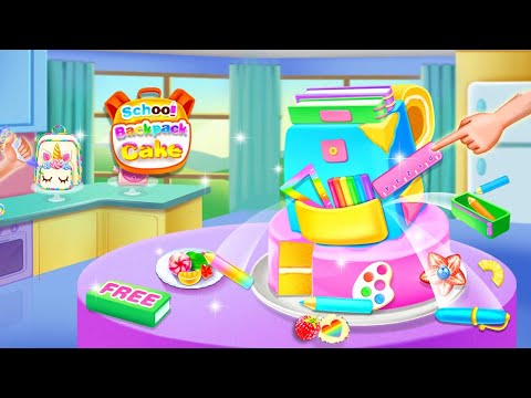 School Backpack Cake Maker-Lunch Hour Girly Game Video