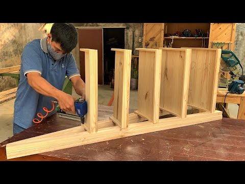 Amazing Woodworking Idea From Old Pallet // Make Outdoor Wooden Flower Pot Racks - How To, DIY
