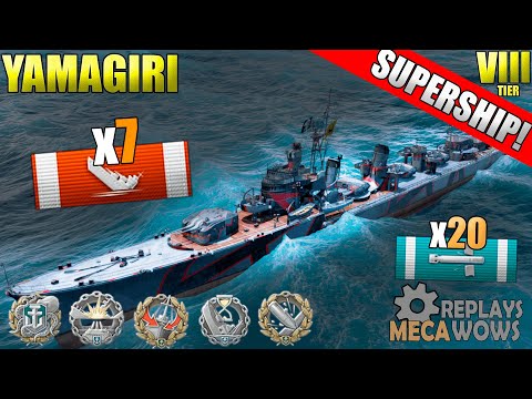 SUPERSHIP Yamagiri 7 Kills & 291k Damage | World of Warships Gameplay 4k