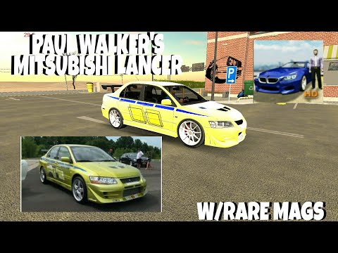 How to make Paul Walker's mitsubishi lancer/REAL CAR PARKING MULTIPLAYER!!!