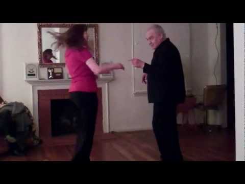 Norm & Suzanne Dancing West Coast Swing on Christmas 2011