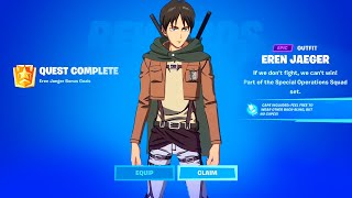 How to Unlock Eren Jaeger Skin in Fortnite (All Eren Jaeger Challenges Reward)