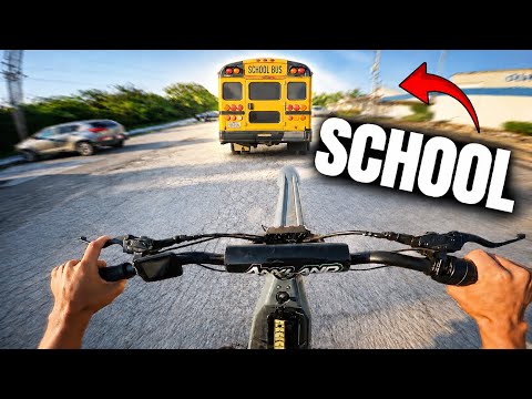 I Took My "Auto Wheelie" E-Bike To School!