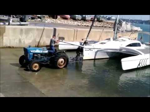 How to haul out Corsair 36 trimaran
