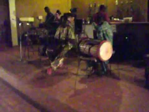 Will soundchecks the kora for his teacher's band Dialyco, Bamako Mali 5/27/10