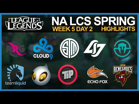 [Highlights] NALCS Spring 2016 W5D2 | FOX vs NRG - CLG vs TSM - IMT vs C9 - REN vs TL - DIG vs TIP