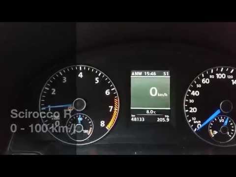 VW Scirocco R  0-100 km/h - Acceleration without Launch Control - DSG - Full HD