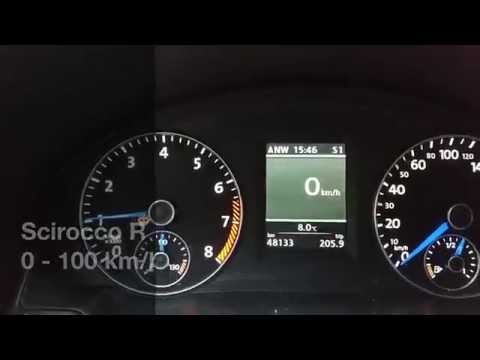 VW Scirocco R  0-100 km/h - Acceleration without Launch Control - DSG - Full HD