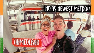 India's NEWEST Luxury Metro Train Ahmedabad!! 🇮🇳 Kinging-It India