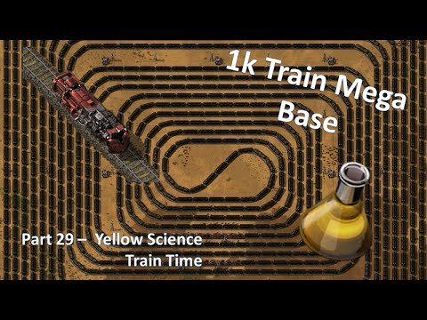 1k Train Mega Base - Factorio Lets Play Pt29 - Train & Resource Setup