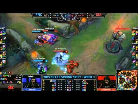 GIA Pepiinero First Blood Midlane - FNC vs GIA Game 1 (EU LCS Spring 2015)