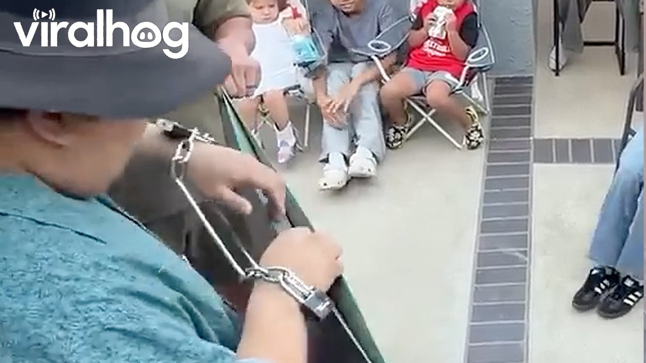 Interactive Handcuff Escape Stuns Live Audience || ViralHog