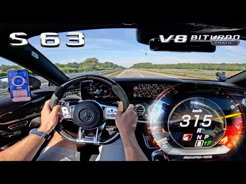 Mercedes AMG S63 COUPE is a ROCKET on the AUTOBAHN!