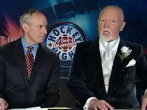 HNIC - Don Cherry Coach's Corner March 3rd 2012. Take that Brian Burke!