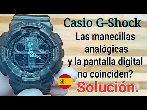 Sicronizar RELOJ CASIO G SHOCK | Las manecillas analógicas y la pantalla digital no coincide?