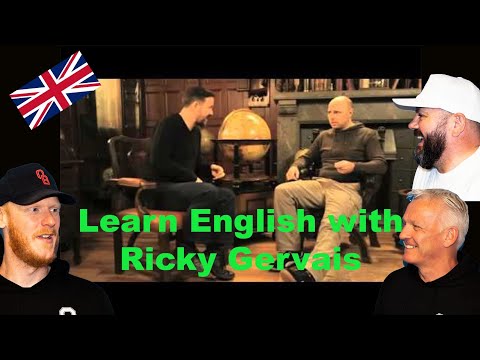 Learn English with Ricky Gervais REACTION!! | OFFICE BLOKES REACT!!