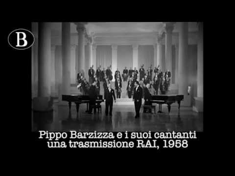 Pippo Barzizza e i suoi cantanti riproposti in una trasmissione Rai. Orchestra Moderna, Roma, 1958.