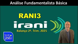 RANI3 - IRANI PAPEL E EMBALAGEM S/A. ANÁLISE FUNDAMENTALISTA BÁSICA. PROF. SILAS DEGRAF 30/06/25