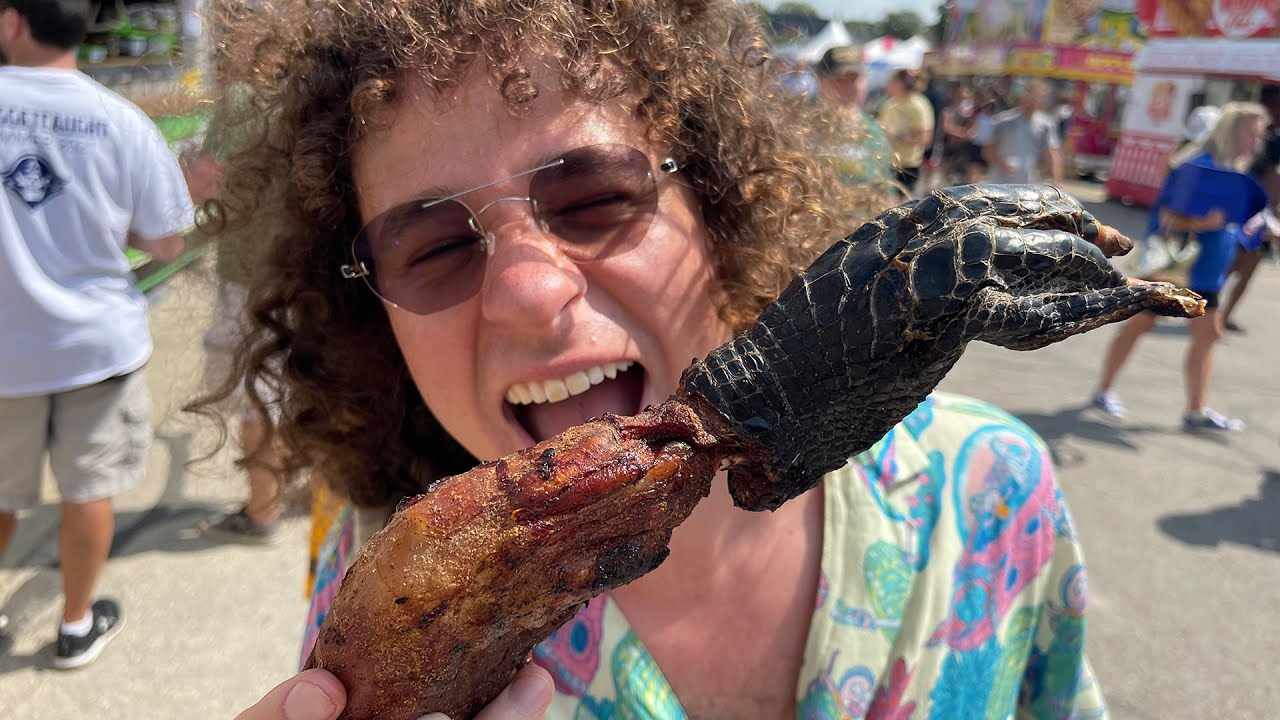 Probando COCODRILO FRITO de $20 🐊🇺🇸