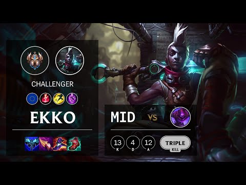 Ekko Mid vs Malzahar - EUW Challenger Patch 11.7