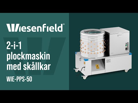video - 2-i-1 plockmaskin med skållkar - Trumma 50 cm - 2-3 kycklingar per minut