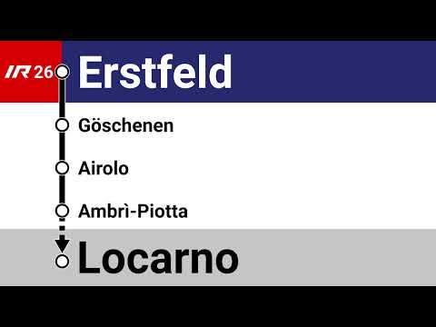 SOB Ansage • IR26 • Begrüssung Erstfeld – Locarno (D, I, E)