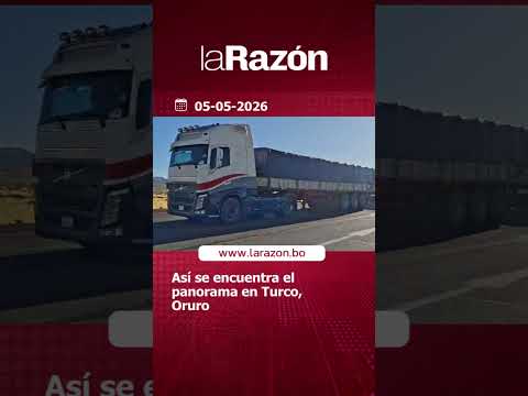 Panorama del par0 de transporte en Turco, Oruro.