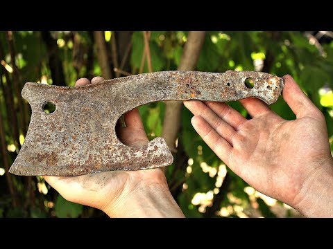 Old Rusty Meat Cleaver Restoration