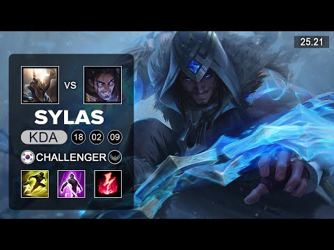 Sylas vs Pantheon Mid - KR Challenger - Patch 25.21 Season 15