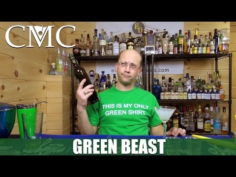 Green Beast Cocktail, with Lucid Absinthe