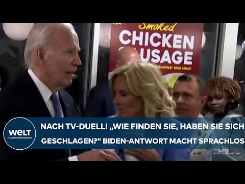 TV-DUELL GEGEN TRUMP: "Wie finden Sie, haben Sie sich geschlagen?" Antwort von Biden macht sprachlos