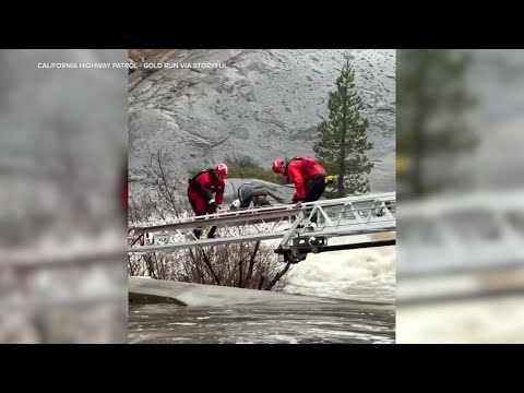 CA crews rescue baby, family from home surrounded by raging river