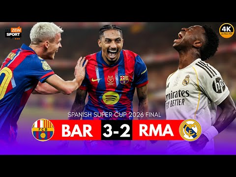 Barcelona and Real Madrid 3-2 in Super Cup Final - El Clásico Final