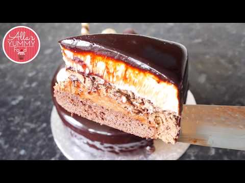 Best Chocolate Mousse Cake | 6 Layers Chocolate Mirror Glaze Cake