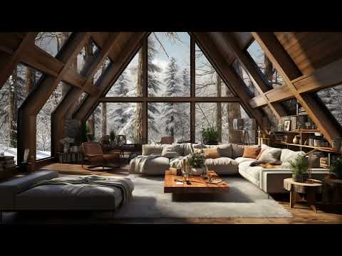 Cozy Winter Attic in the Forest 🌨️ Blizzard & Wind for Restful Slumber, Soothing Relaxation