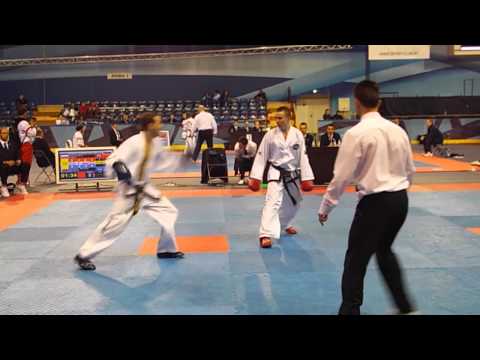 -57kg Adult Male Sparring Final. Berzhets Uladzislau (Belarus) v Evgeny Otsimik (Russia)