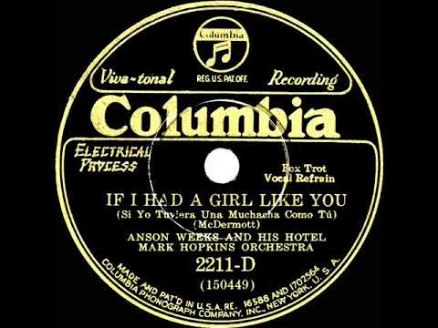 1930 Anson Weeks - If I Had A Girl Like You (Warren Luce, vocal)