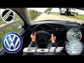 VW Golf III 1 8 1H 90 PS Top Speed Drive On German Autobahn No Speed Limit POV