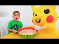 Vlad and Nikita children morning routine story with Huge Toy