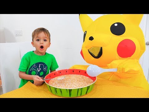Vlad and Nikita children morning routine story with Huge Toy