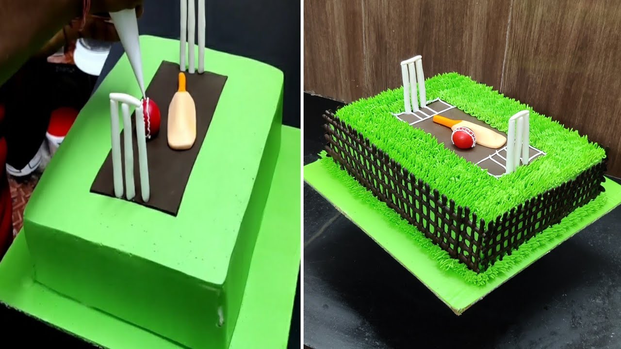 Cricket Cake Design | How To Make Cricket Cake