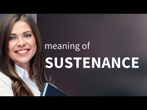 Sustenance | SUSTENANCE meaning